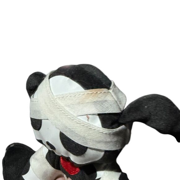 Skelanimals Dax the Dog Plush Stuffed Animal Black White Mummy - Picture 5 of 9
